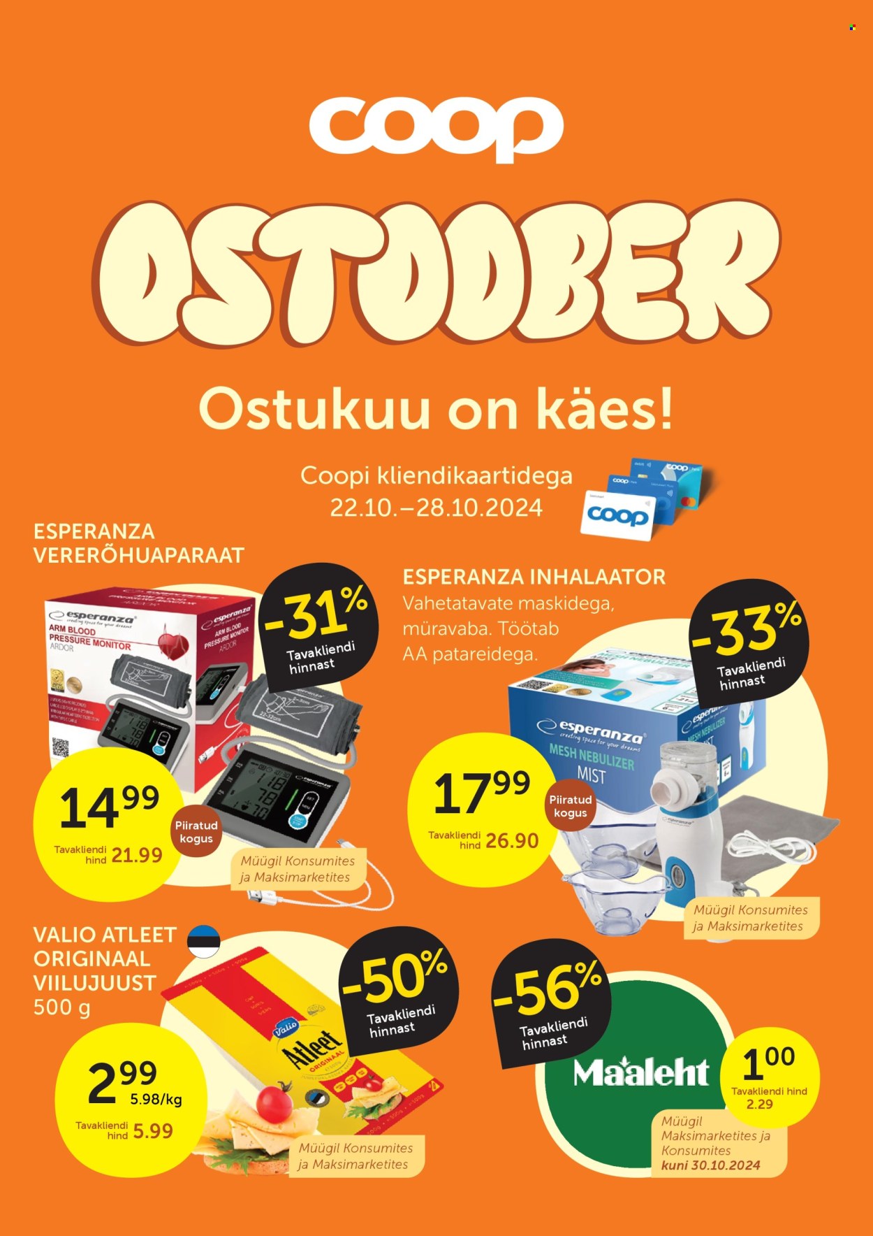 Coop kliendileht - 22.10.2024 - 28.10.2024. Lehekülg 1
