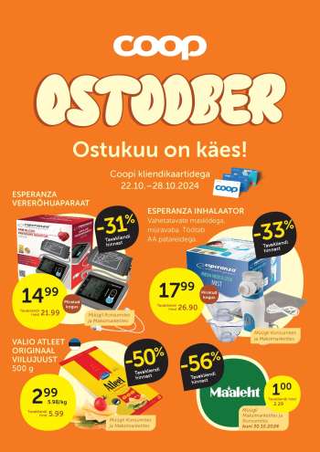 Kaupluse Coop kliendileht - 22.10.2024 - 28.10.2024.