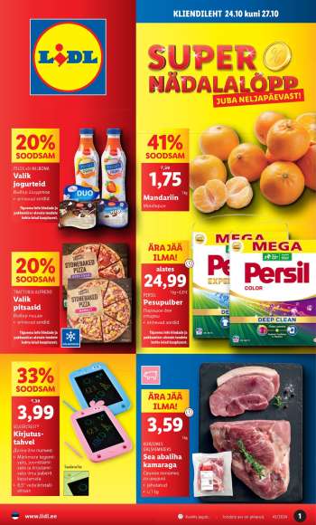 Kaupluse Lidl kliendileht - 24.10.2024 - 27.10.2024.