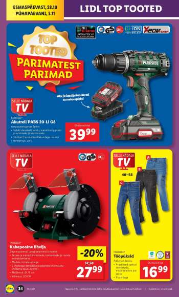 Kaupluse Lidl kliendileht - 28.10.2024 - 03.11.2024.