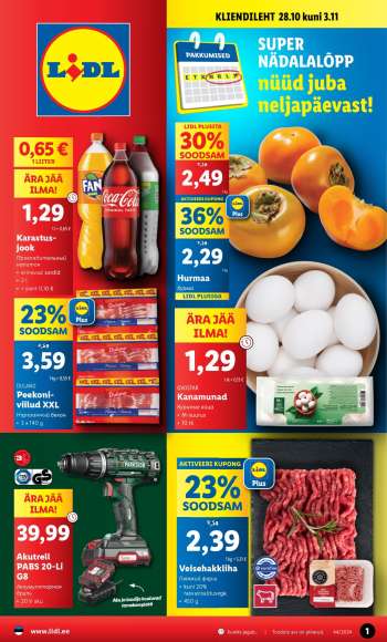 Kaupluse Lidl kliendileht - 28.10.2024 - 03.11.2024.