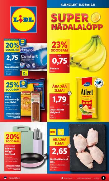 Kaupluse Lidl kliendileht - 31.10.2024 - 03.11.2024.