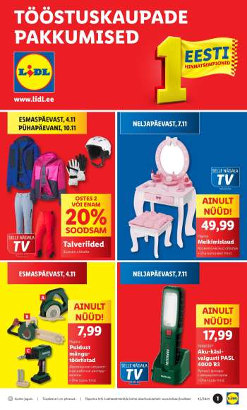 Kaupluse Lidl kliendileht - 04.11.2024 - 10.11.2024.
