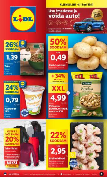 Kaupluse Lidl kliendileht - 04.11.2024 - 10.11.2024.