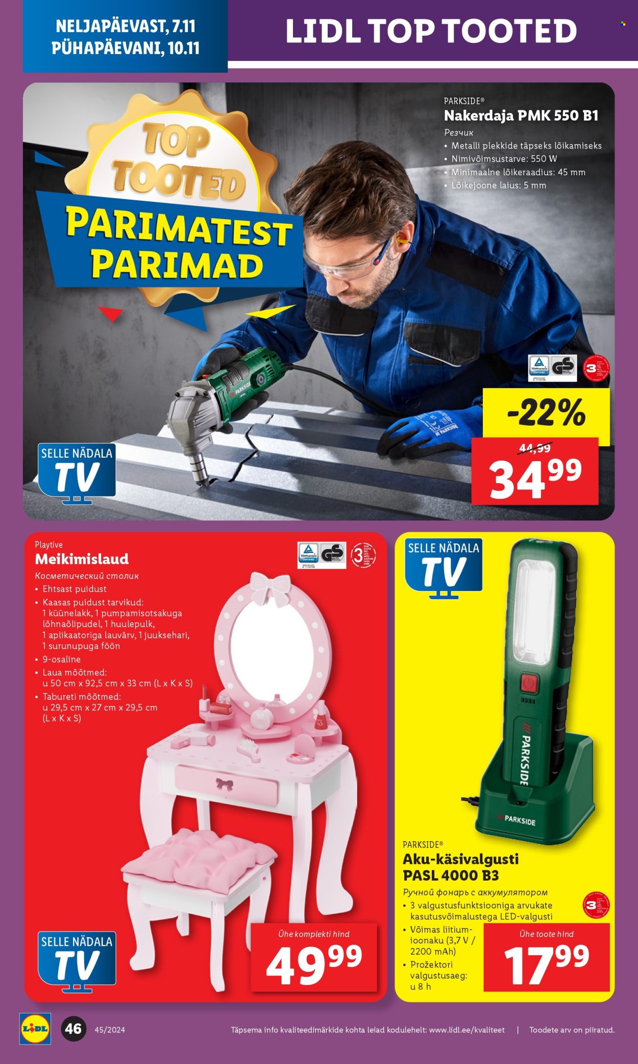 Lidl kliendileht - 07.11.2024 - 10.11.2024. Lehekülg 46