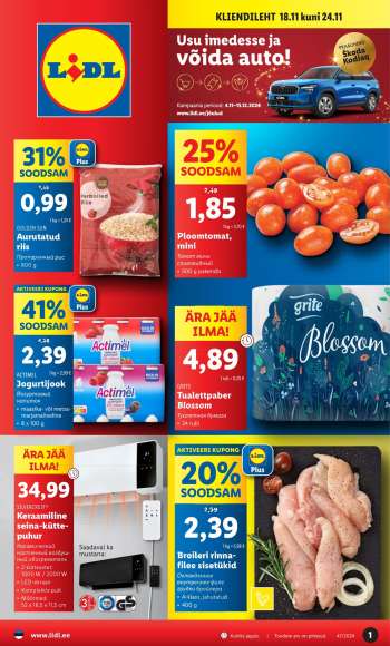 Kaupluse Lidl kliendileht - 18.11.2024 - 24.11.2024.