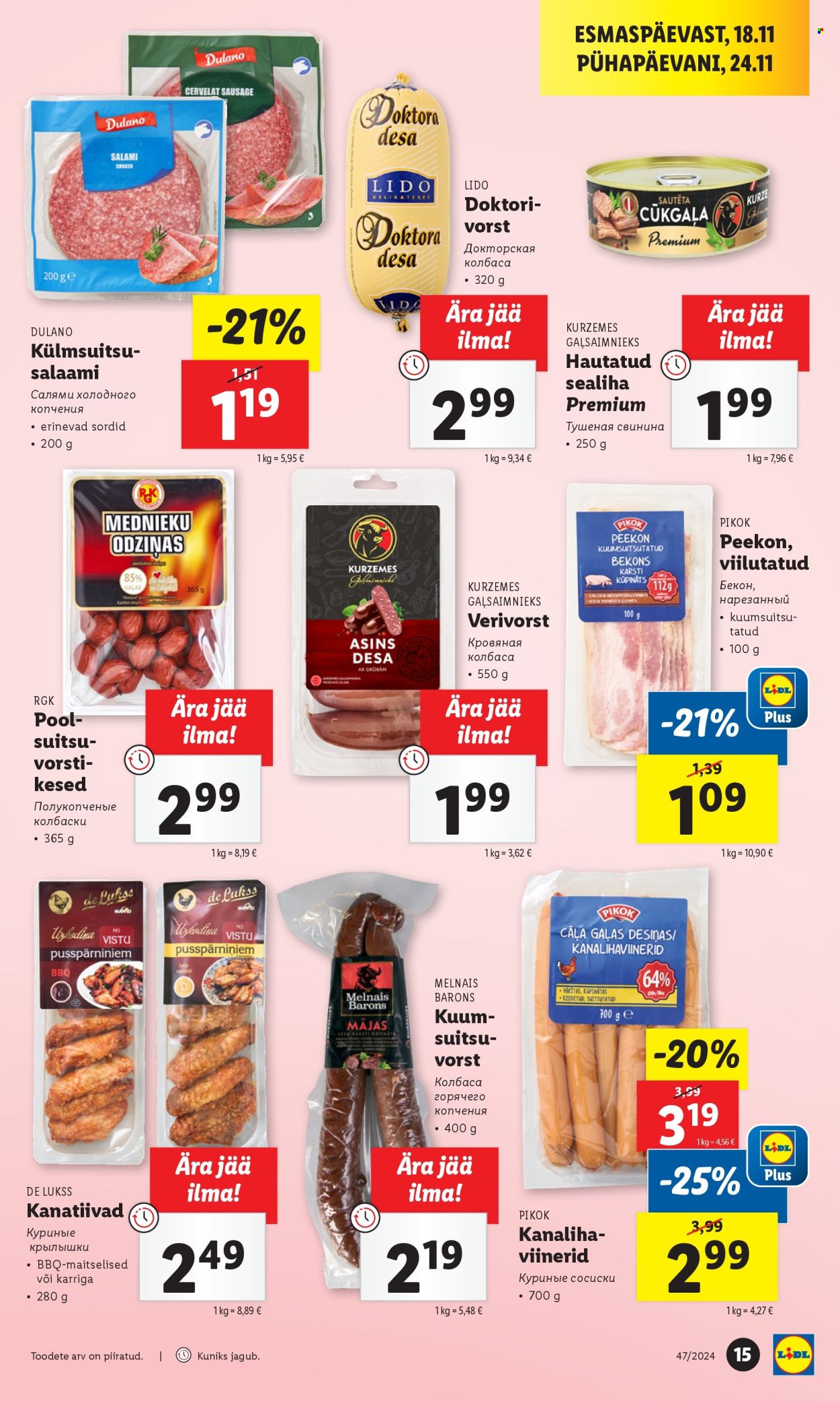 Lidl kliendileht - 18.11.2024 - 24.11.2024. Lehekülg 15