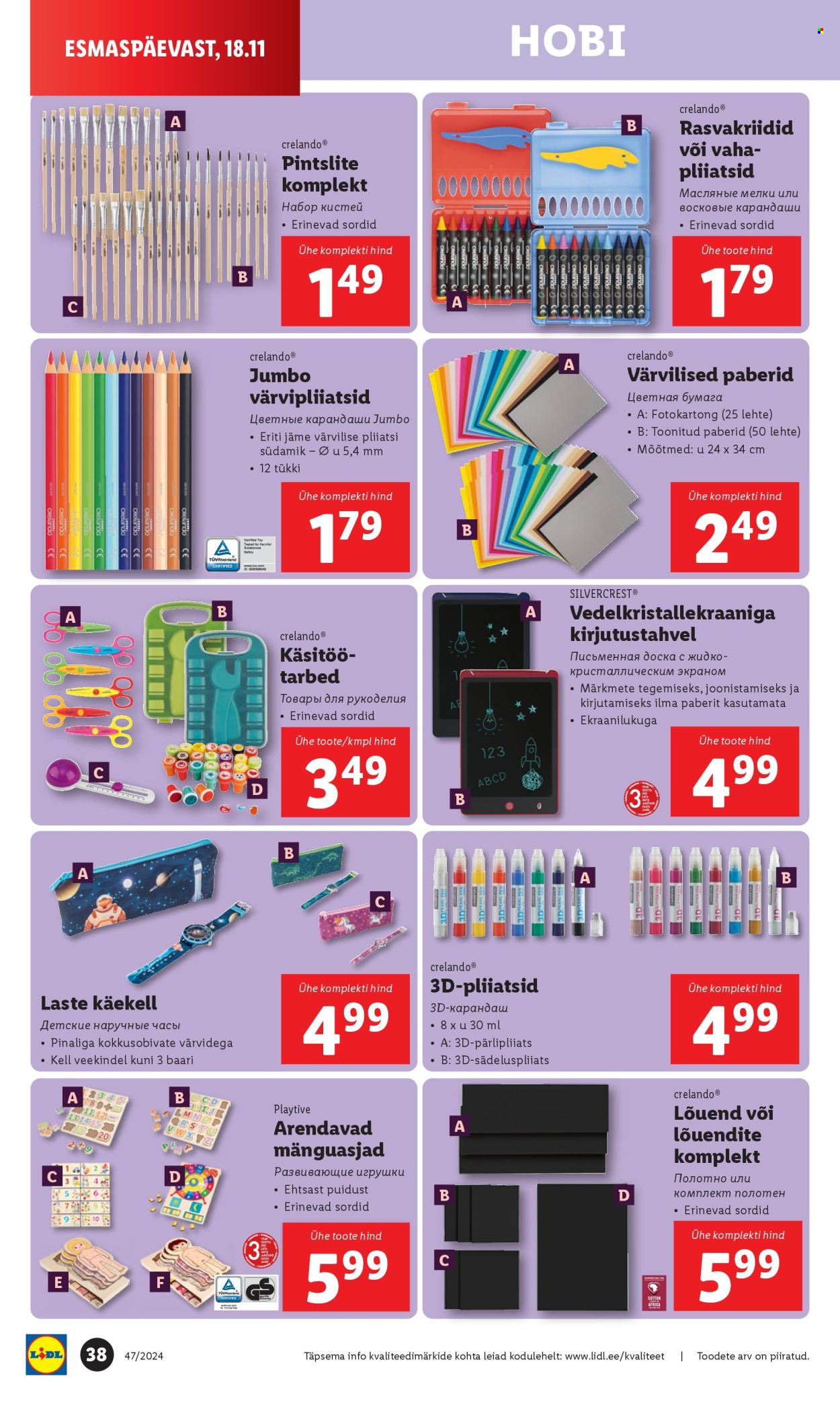 Lidl kliendileht - 18.11.2024 - 24.11.2024. Lehekülg 38