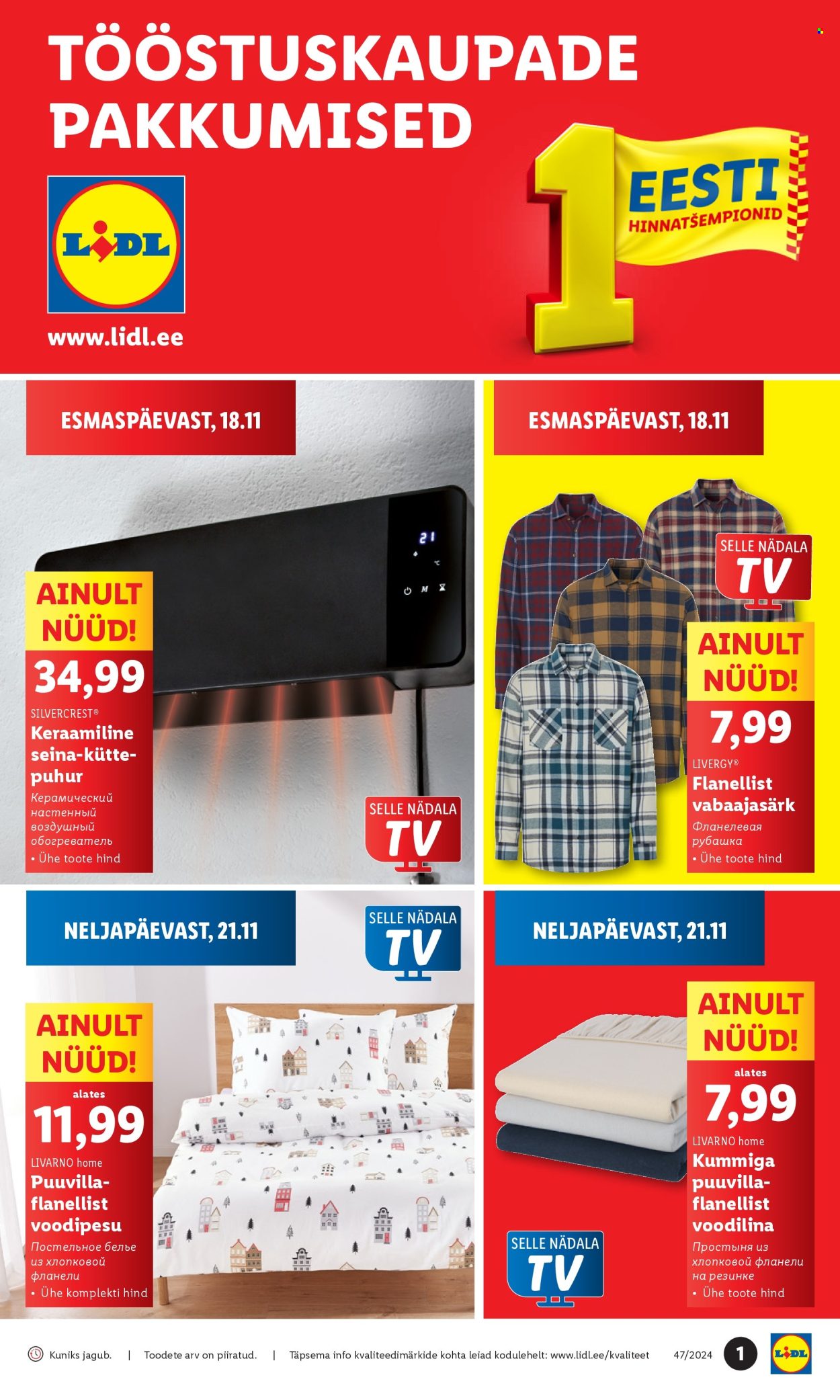 Lidl kliendileht - 18.11.2024 - 24.11.2024. Lehekülg 1