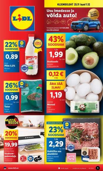 Kaupluse Lidl kliendileht - 25.11.2024 - 01.12.2024.