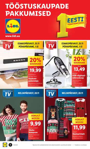 Kaupluse Lidl kliendileht - 25.11.2024 - 01.12.2024.