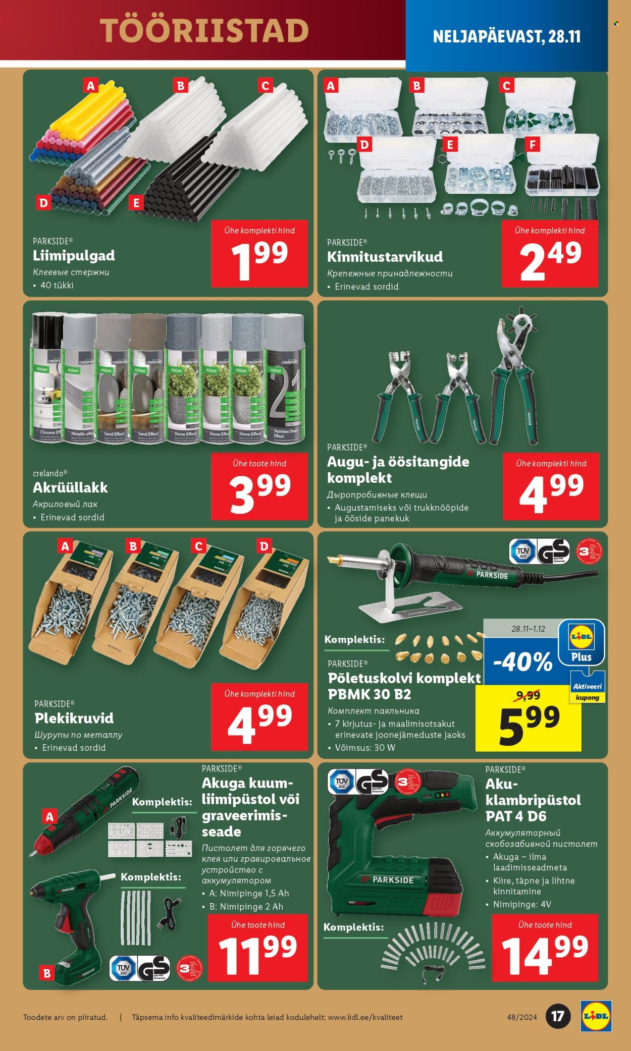 Lidl kliendileht - 25.11.2024 - 01.12.2024. Lehekülg 17