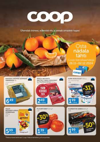 Kaupluse Coop kliendileht - 26.11.2024 - 02.12.2024.