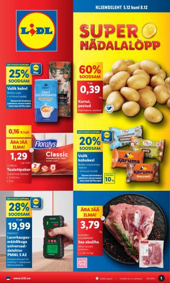 Kaupluse Lidl kliendileht - 05.12.2024 - 08.12.2024.