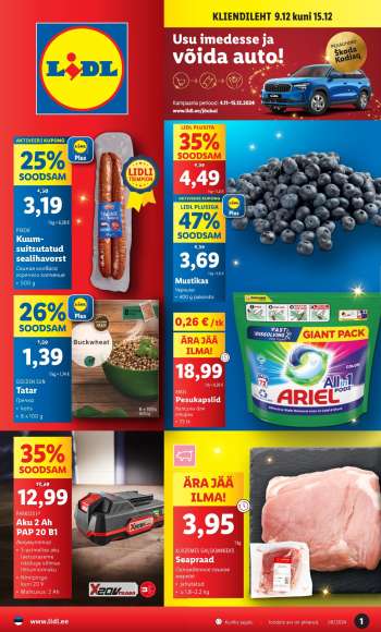 Kaupluse Lidl kliendileht - 09.12.2024 - 15.12.2024.