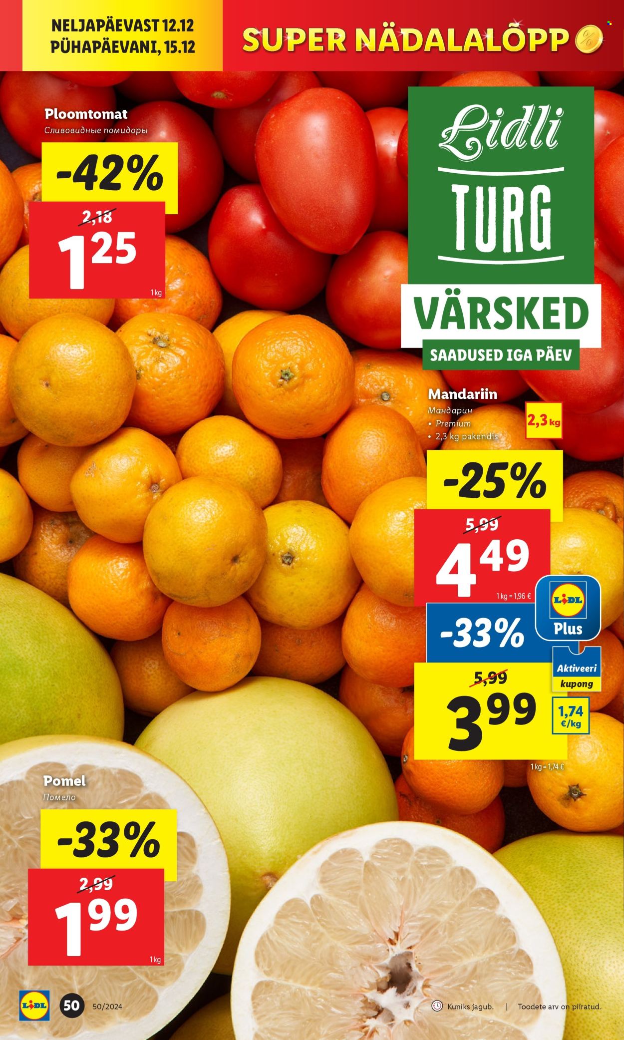 Lidl kliendileht - 09.12.2024 - 15.12.2024. Lehekülg 50