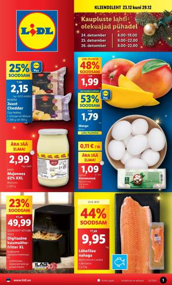 Kaupluse Lidl kliendileht - 23.12.2024 - 29.12.2024.