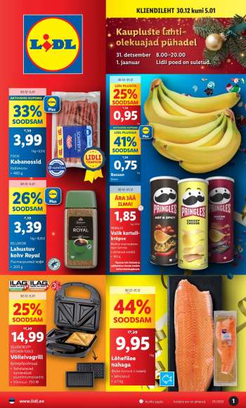Kaupluse Lidl kliendileht - 30.12.2024 - 05.01.2025.