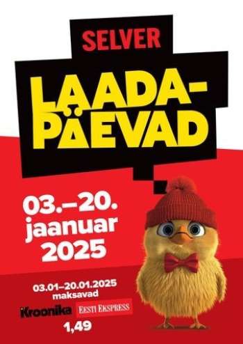 Kaupluse Selver kliendileht - 03.01.2025 - 20.01.2025.