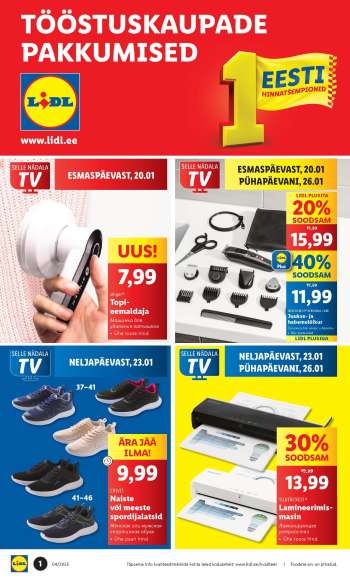 Kaupluse Lidl kliendileht - 20.01.2025 - 26.01.2025.