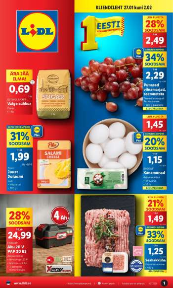 Kaupluse Lidl kliendileht - 27.01.2025 - 02.02.2025.