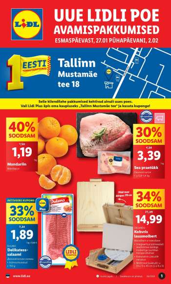 Kaupluse Lidl kliendileht - 27.01.2025 - 02.02.2025.