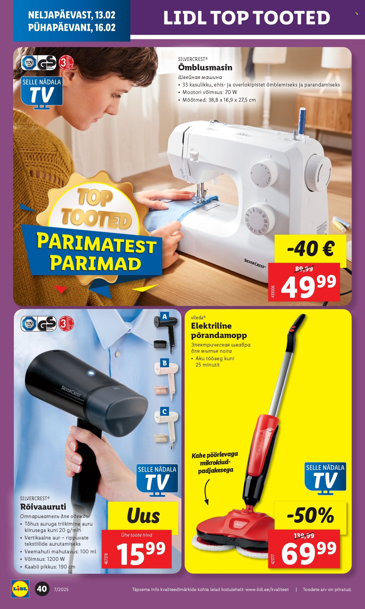 Lidl kliendileht - 10.02.2025 - 16.02.2025. Lehekülg 40