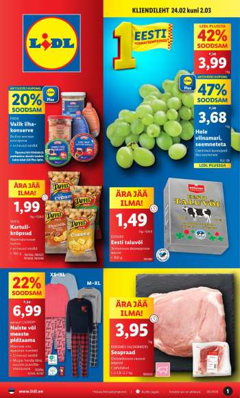 Kaupluse Lidl kliendileht - 24.02.2025 - 02.03.2025.