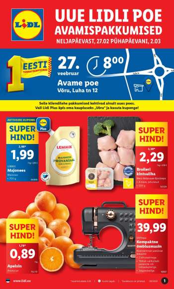 Kaupluse Lidl kliendileht - 27.02.2025 - 02.03.2025.