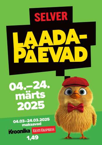 Kaupluse Selver kliendileht - 04.03.2025 - 24.03.2025.