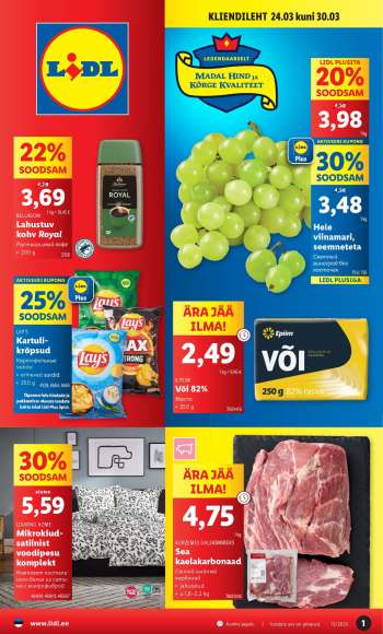Kaupluse Lidl kliendileht - 24.03.2025 - 30.03.2025.