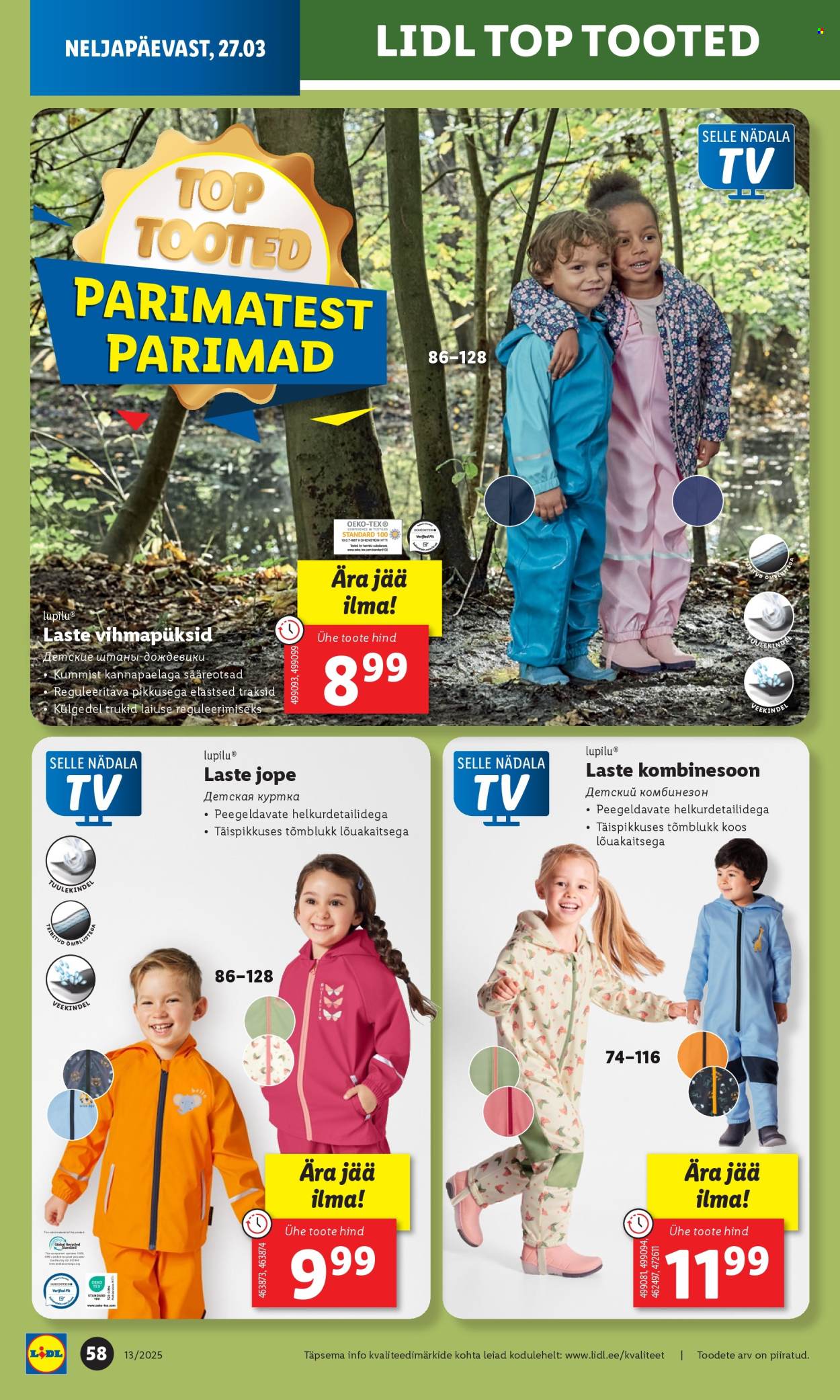 Lidl kliendileht - 27.03.2025 - 30.03.2025. Lehekülg 58