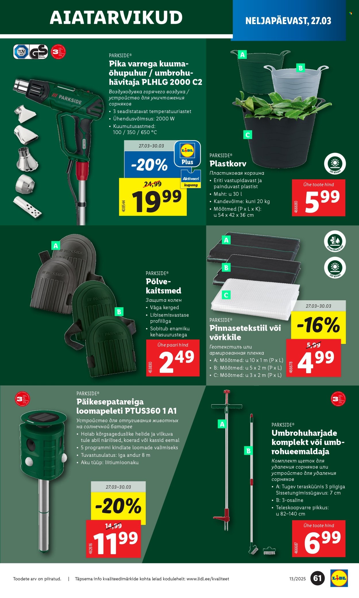 Lidl kliendileht - 27.03.2025 - 30.03.2025. Lehekülg 61