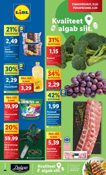 Kaupluse Lidl kliendileht - 31.03.2025 - 06.04.2025.