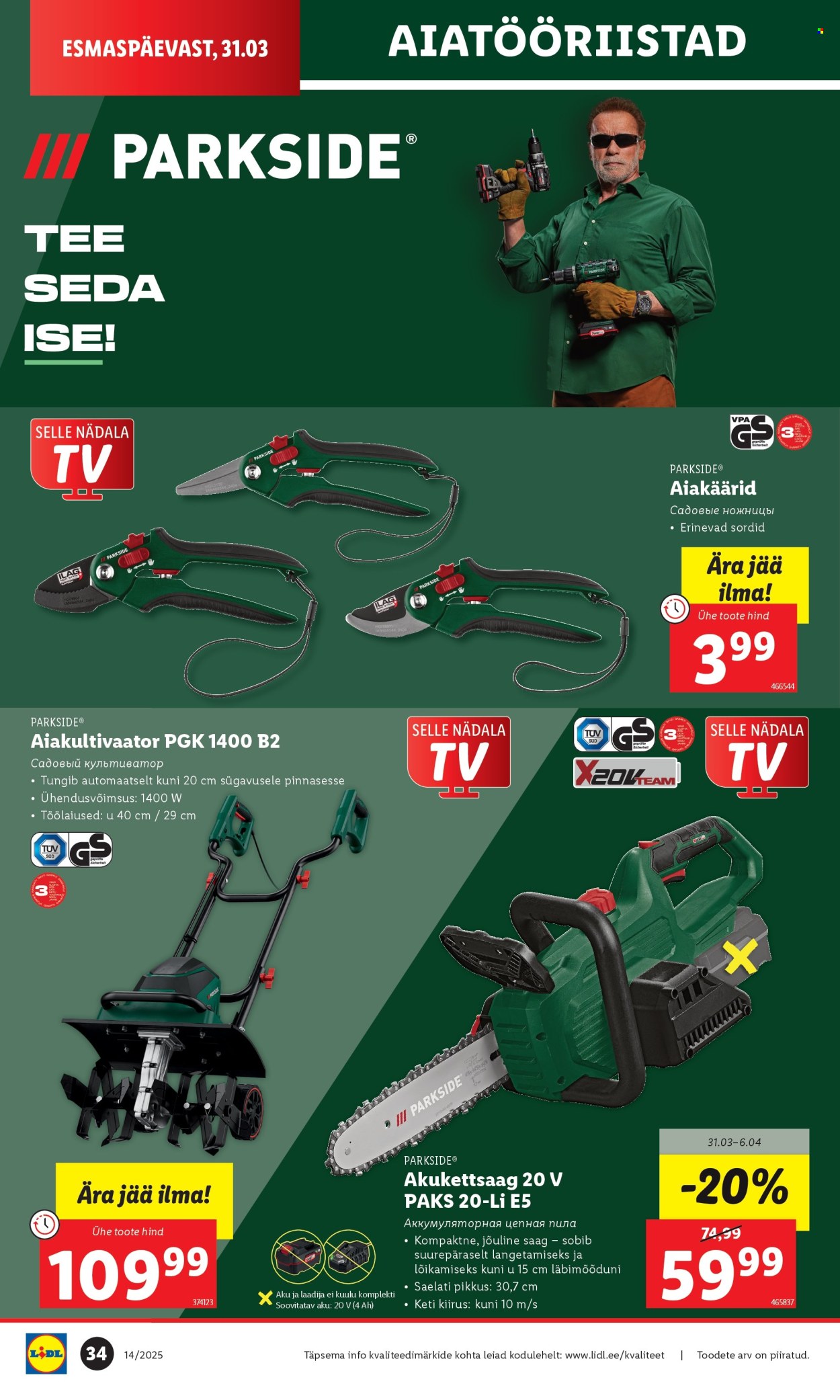 Lidl kliendileht - 31.03.2025 - 06.04.2025. Lehekülg 34
