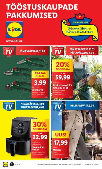 Kaupluse Lidl kliendileht - 31.03.2025 - 06.04.2025.