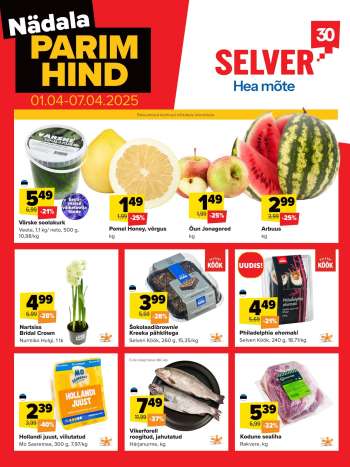 Kaupluse Selver kliendileht - 01.04.2025 - 07.04.2025.