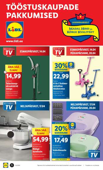 Kaupluse Lidl kliendileht - 14.04.2025 - 20.04.2025.