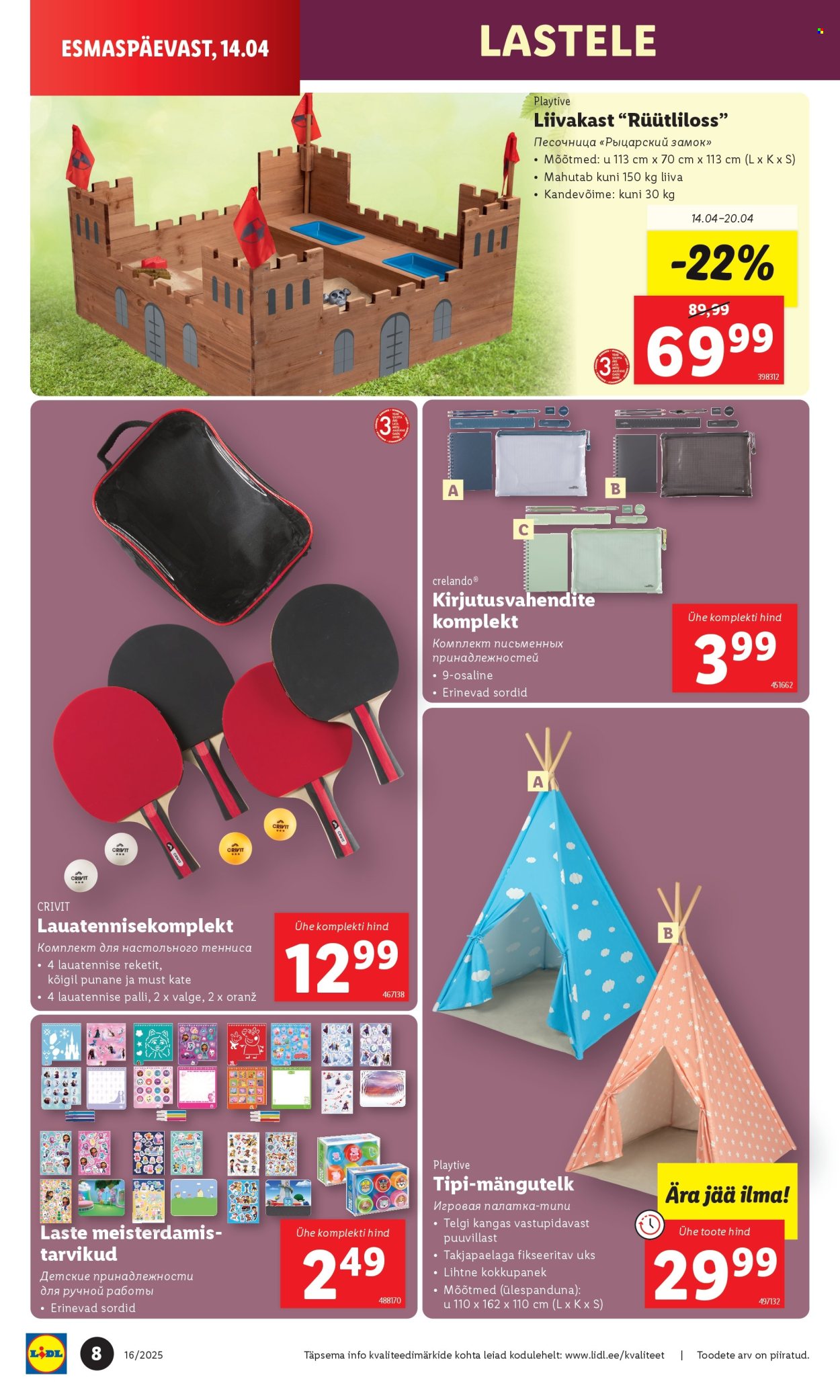 Lidl kliendileht - 14.04.2025 - 20.04.2025. Lehekülg 8