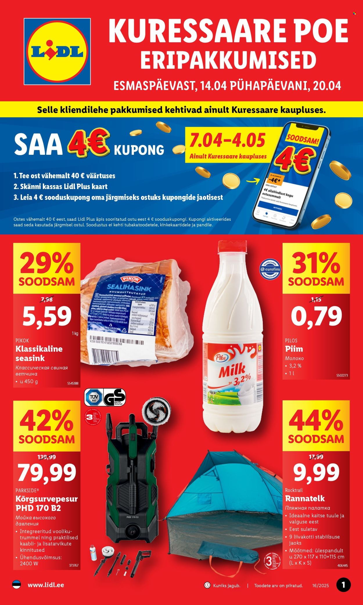 Lidl kliendileht - 14.04.2025 - 20.04.2025. Lehekülg 1