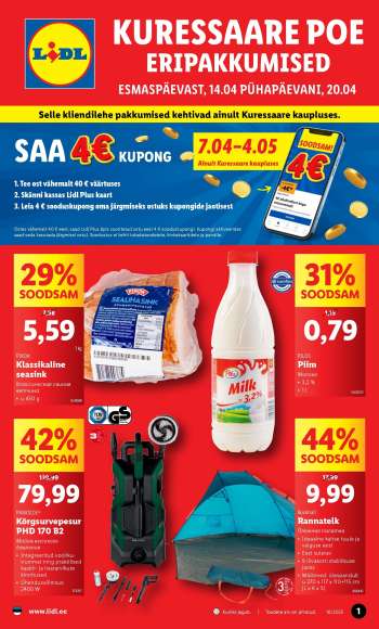 Kaupluse Lidl kliendileht - 14.04.2025 - 20.04.2025.