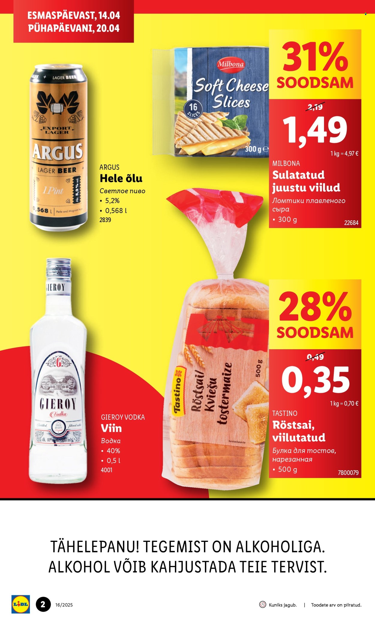 Lidl kliendileht - 14.04.2025 - 20.04.2025. Lehekülg 2