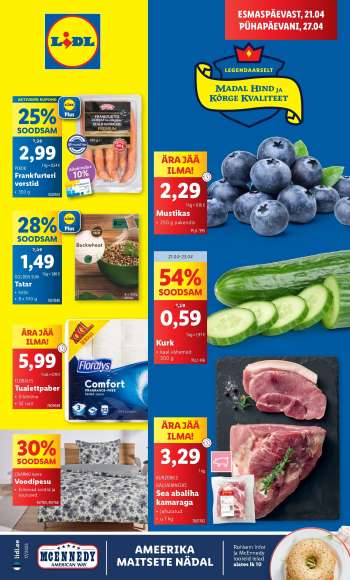 Kaupluse Lidl kliendileht - 21.04.2025 - 27.04.2025.