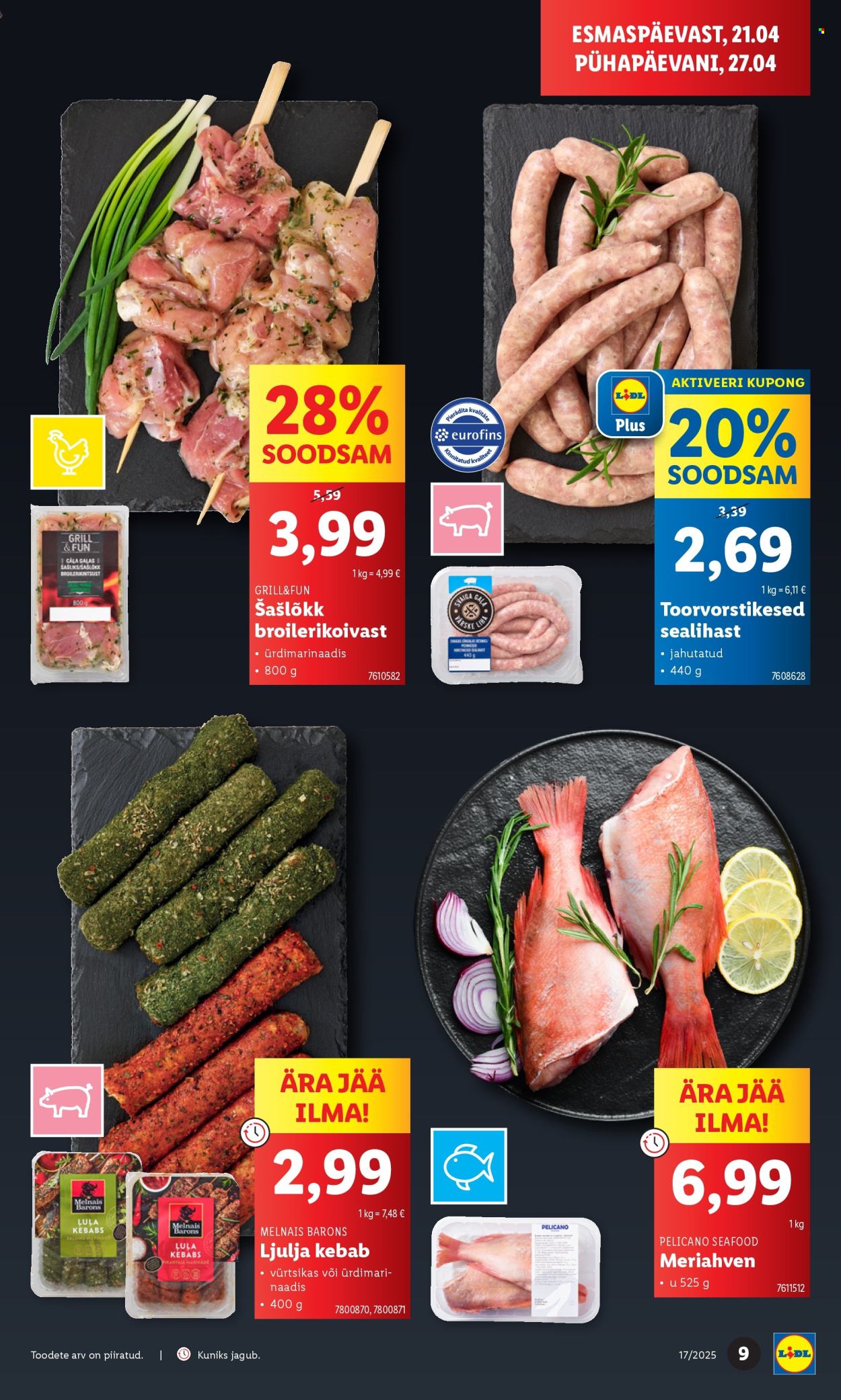 Lidl kliendileht - 21.04.2025 - 27.04.2025. Lehekülg 9