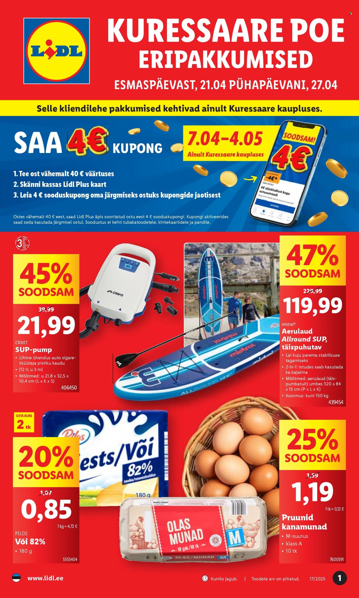 Lidl kliendileht - 21.04.2025 - 27.04.2025. Lehekülg 1