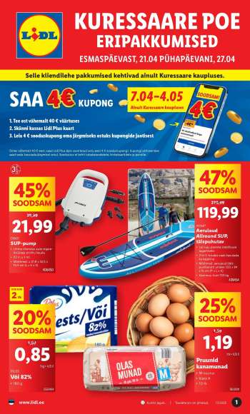 Kaupluse Lidl kliendileht - 21.04.2025 - 27.04.2025.