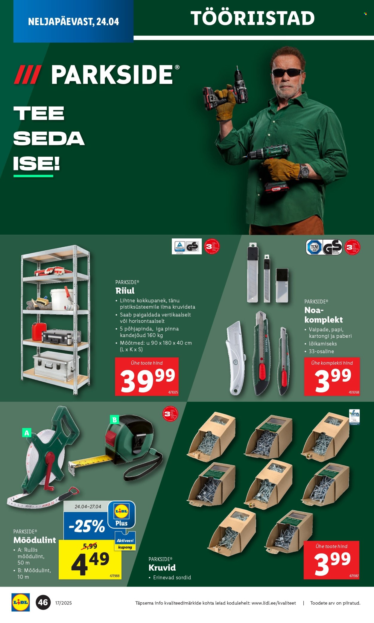 Lidl kliendileht - 24.04.2025 - 27.04.2025. Lehekülg 46