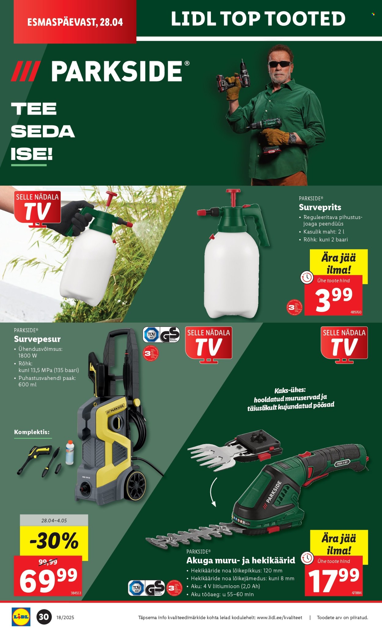 Lidl kliendileht - 28.04.2025 - 04.05.2025. Lehekülg 30