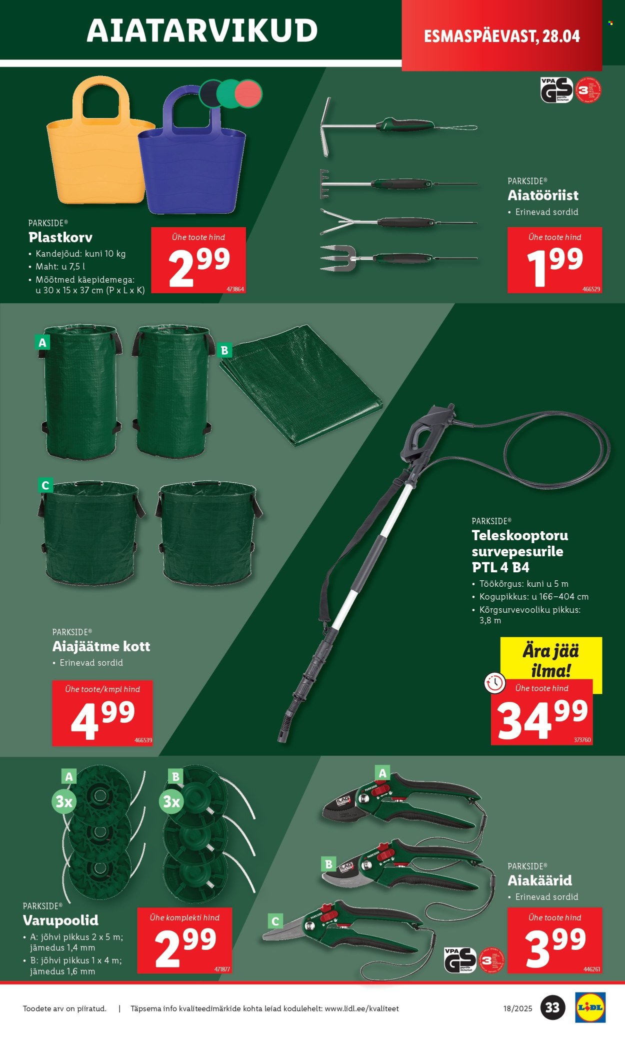 Lidl kliendileht - 28.04.2025 - 04.05.2025. Lehekülg 33