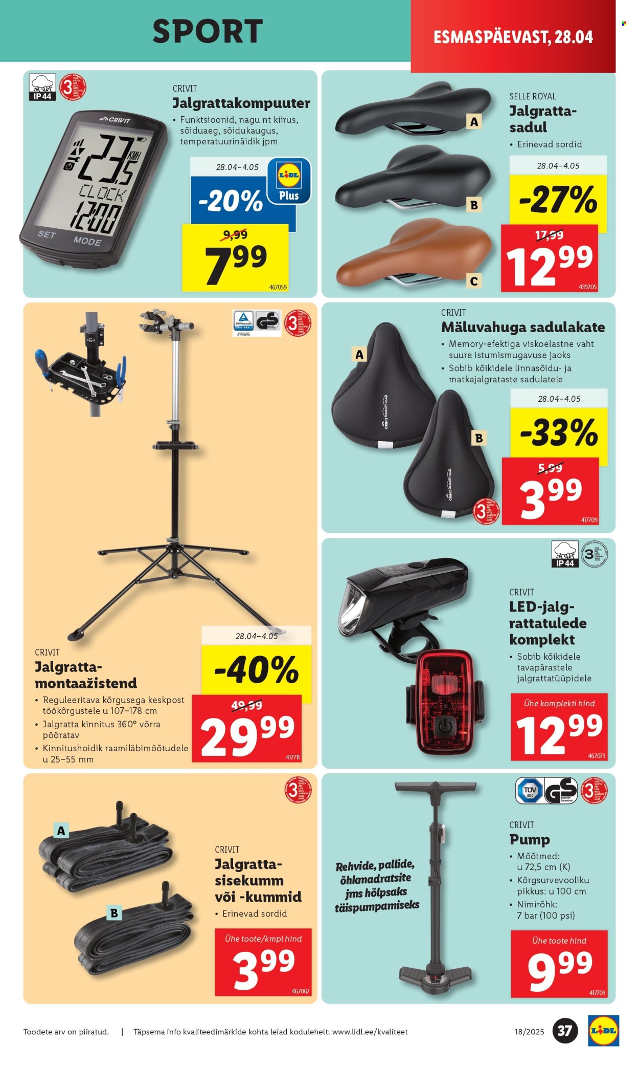 Lidl kliendileht - 28.04.2025 - 04.05.2025. Lehekülg 37